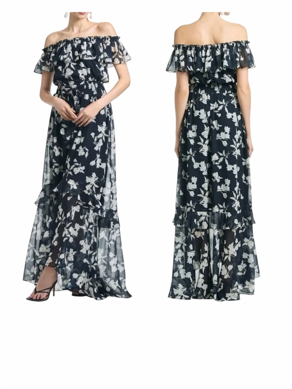Sachin + Babi Riley Navy Venetia Petal Dress in Size 12